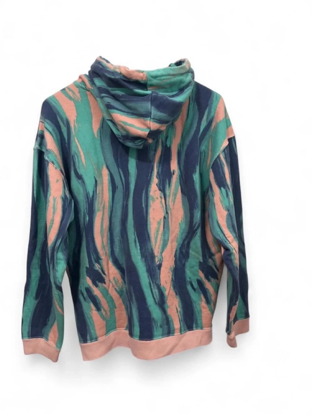 adidas Originals R.Y.V. AOP Hoodie Small Blue Multicolor Graphic Pullover